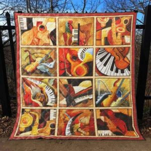 Guitar Quilt Blanket Ver 9  Quilt